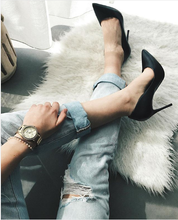 Daisie Heel BLACK LEATHER
