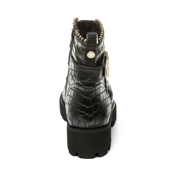 Jacky Bootie BLACK CROCO