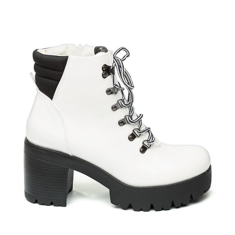 Hallow Bootie WHITE PATENT