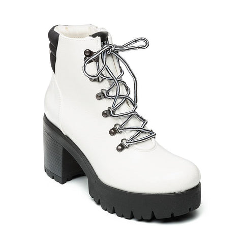 Hallow Bootie WHITE PATENT