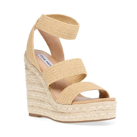 Shimmy Wedge Sandal NAT RAFFIA