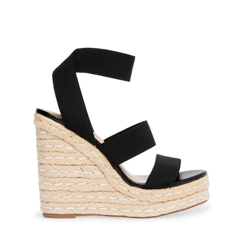 Shimmy Wedge Sandal BLACK