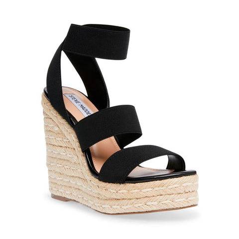 Shimmy Wedge Sandal BLACK