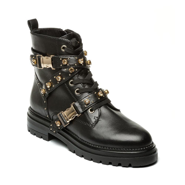 Indra Bootie BLACK LEATHER